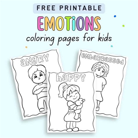 Free Printable Emotions and Feelings Coloring Pages - The Artisan Life
