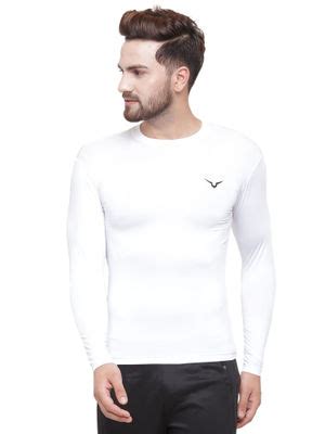 Buy INVINCIBLE White Mens Slim Fit T-Shirt Online