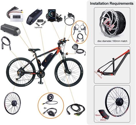Buy BAFANG Rear Wheel 500W 48V Hub Motor Electric Bike Conversion Kit ...