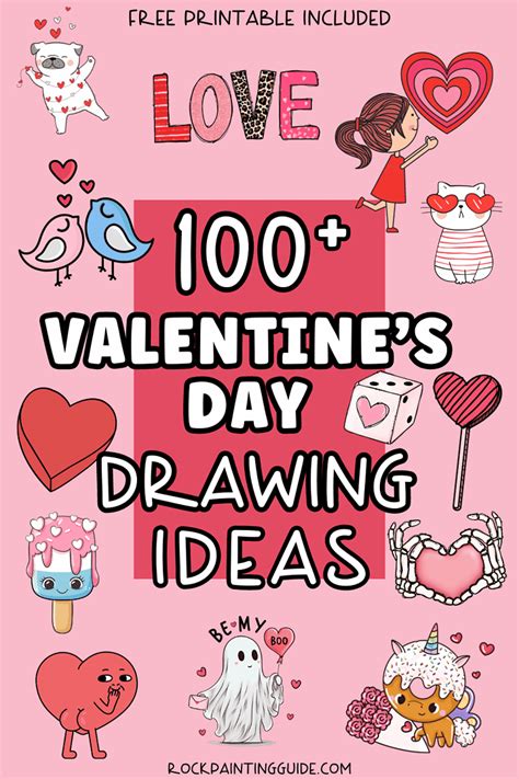 100 Charming Valentine's Day Drawing Ideas to Try! Free Printable