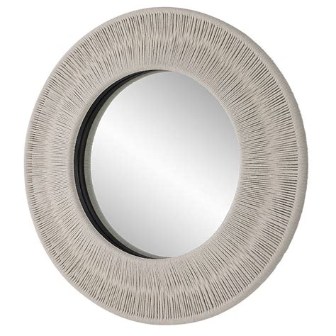 Sailor'S Knot White Small Round Mirror | Coastal Style Decor