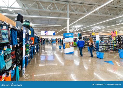 May 26, 2019 Emeryville / CA / USA - Interior View of Decathlon Sporting Goods Flagship Store ...