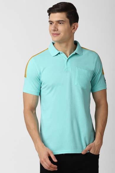 Buy Men Green Solid Polo Neck Collar T-shirt Online - 701919 | Peter ...