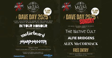 DAVE DAY WEEKEND @ #TMP, The Meeting Place, Barrow-in-furness, 21 June ...