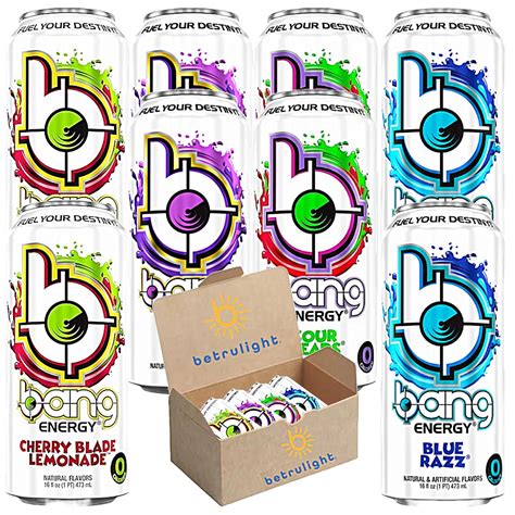 Bebidas energéticas Bang Paquete variado de limonada Cherry Blade Purple Haze Sour Heads Blue ...