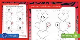 Grade 2 Valentines Day Odd and Even Number Sorting