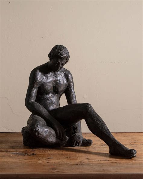 Large Male Figurative Sculpture Study, 1950's – Lone Fox
