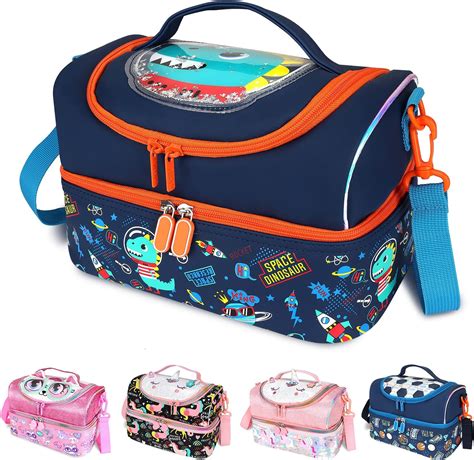 Amazon.com: NOHOO Kids Lunch Bag, Insulated lunch bag Cooler Reusable ...