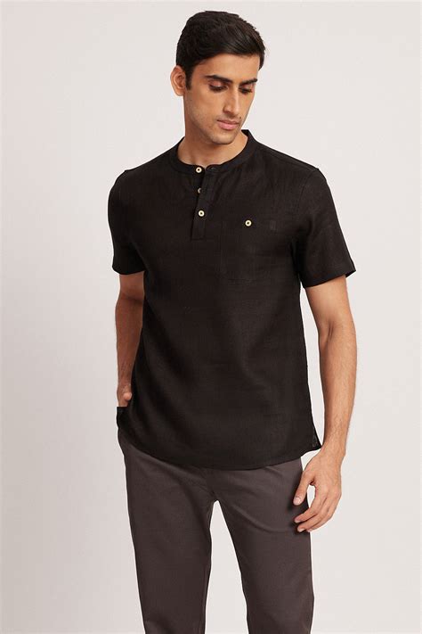 Explore Bandhgala | The Linen Bandhgala Midnight Black