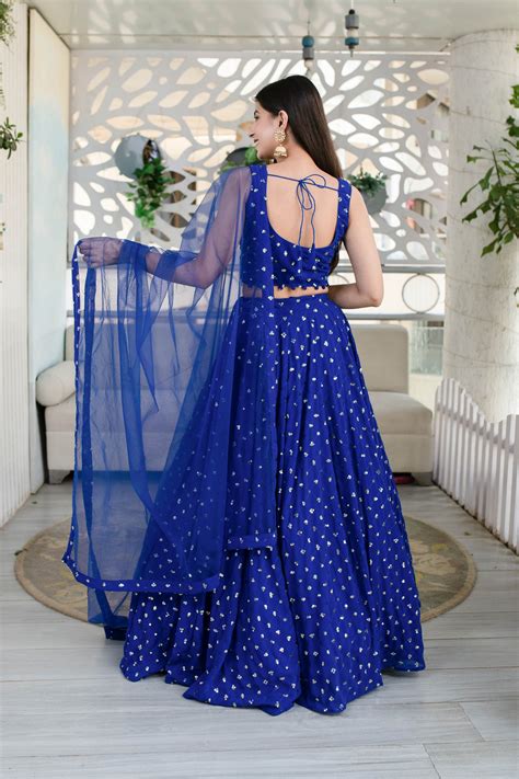 Buy Online In India | Royal blue lehenga | Label Shaurya Sanadhya