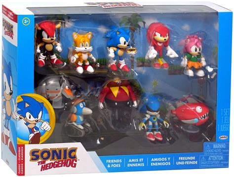 Sonic the Hedgehog Classic Action Playset: Friends & Foes Characters ...
