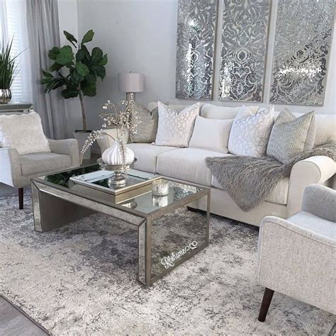 silver decor for living room