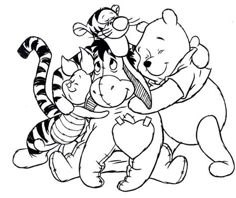 Pooh bear coloring pages to download and print for free