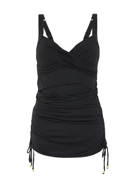 Buy Tummy Control Wrap Skirted Plunge Swimsuit at Marks & Spencer