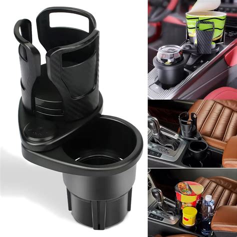 Robustt Dual Car Cup Holder Expander with Adjustable Base, 360 Degree ...