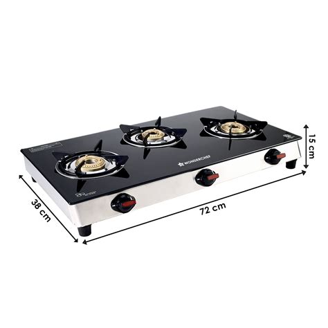 Galaxy 3 Burner Auto Cooktop, Auto Ignition Gas Stove – Wonderchef India
