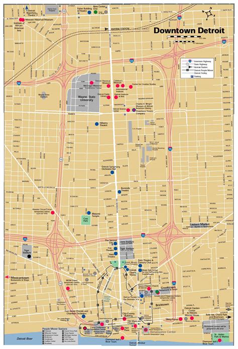 Detroit People Mover Map