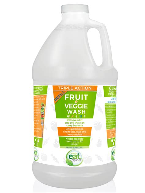 Eat Cleaner Organic Veggie Spray, Fruit and Vegetable Wash Refill, Bulk ...