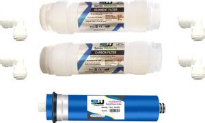 Saras Waterite RO Membrane 100 GPD + Membrane Housing + Sediment and ...