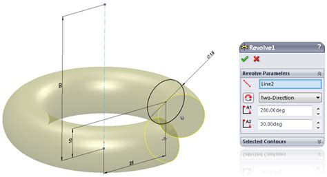 Image result for Revolve Feature SolidWorks
