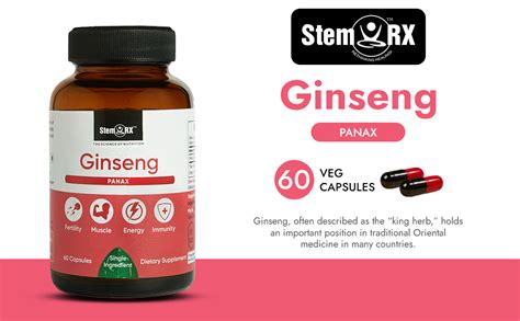 StemRx Biosciences Ginseng Supplements - Panax Ginseng 400mg ...