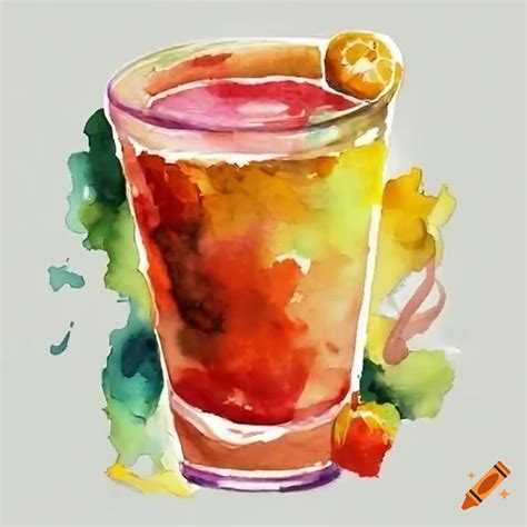 Refreshing glass of juice on Craiyon