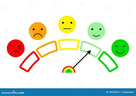 Five Color Faces Feedback/Mood. Set Five Faces Scale - Smile Neutral Sad - Isolated Vector ... - scale of happy face to sad