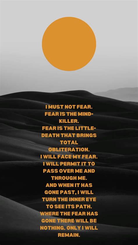 Litany Against Fear Background | Dune Frank Herbert