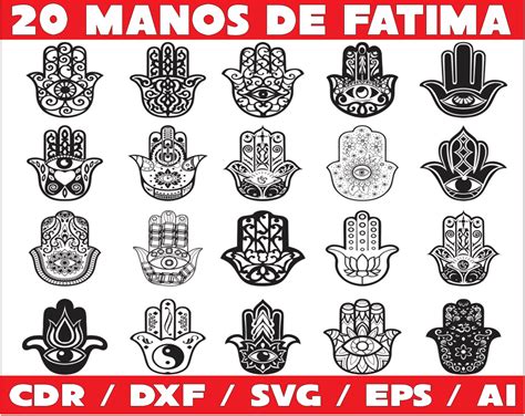 3D file Laser Cutting Vector Pack - 20 Hands Of Fatima 🤲・Model to ...