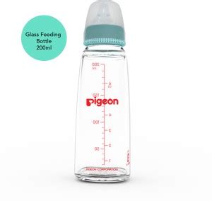 Pigeon GLASS FEEDING BOTTLE PALEWITH ADD NIPPLE M - 200 ml - Buy Pigeon ...