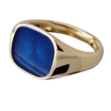 Personalized Signet Ring in 14k Gold-Plated at PalmBeach Jewelry