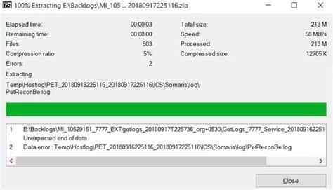 7Z.exe Application Error 的图像结果