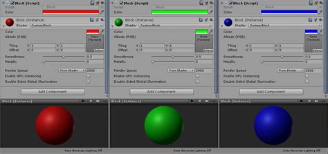 Unity Material Instance 的图像结果