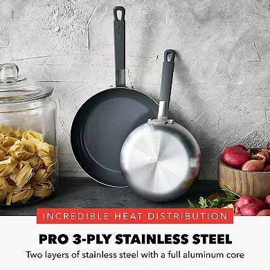 Bobby Flay by GreenPan PFAS-Free Nonstick Stainless Steel 8” and 10 ...