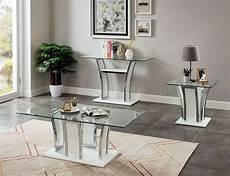 White Coffee And End Table Sets by Staten 3pc Coffee End Table Set Cm4372wh In White Chrome White Coffee And End Table Sets