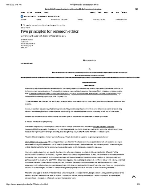 6 - nill - Five principles for research ethics Cover your bases with ...