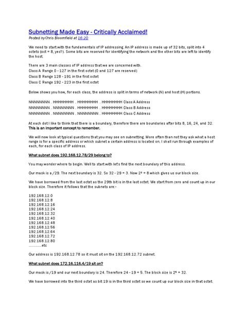 Image result for Easy Way to Subnetting Tutorial