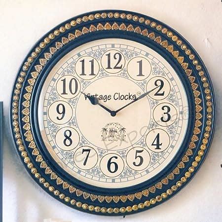 Buy Vintage Clock Abstract Solid Pine Wood MDF Wall Clock (12 x 12 ...