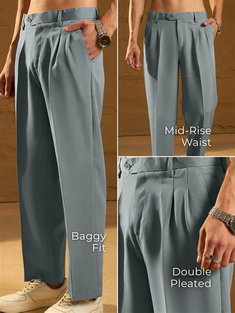 Buy Steel Blue Baggy Fit Korean Trouser - Dennison – Dennison Fashion India