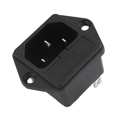 AC 250V 10A IEC320 C14 Male Power Cord Inlet Socket