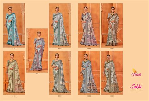 Pankh Sakhi Digital Printed Silk Traditional Saree Wholesale Collection