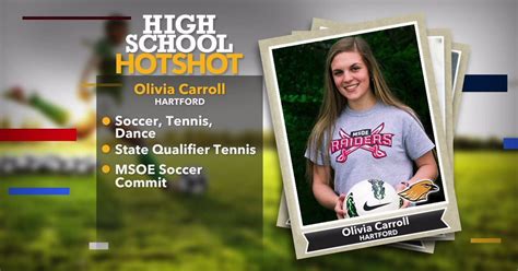 Olivia Carroll, 3-sport athlete at Hartford High School, will play ...