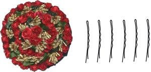 Maahal Flower Gajra with 06 Bob pins Flower Gajra Hair Accessories For ...