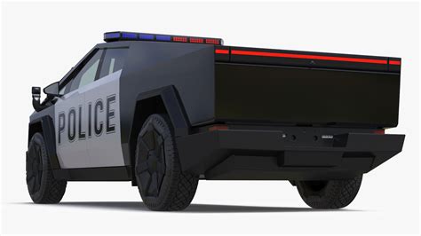 3D Tesla Cybertruck Police Patrol Vehicle model | 3D Molier International