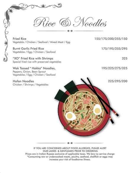 Menu at HM Suites & Studios, Bengaluru