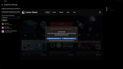 Image result for Lunar Client Launch Error Short Java Launch Fail