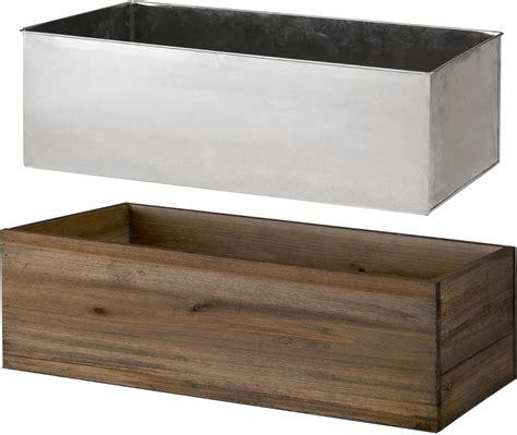 Buy CYS EXCEL Rectangular Planter Box with Removable Zinc Metal Liner H ...