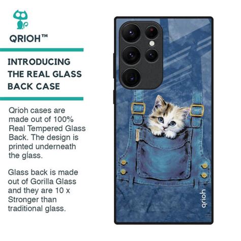 Kitty In Pocket Samsung Galaxy S22 Ultra 5G Glass Back Cover - Flat 35% ...