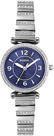Buy Fossil Womens Carlie Blue Dial Stainless Steel Analog Watch ...