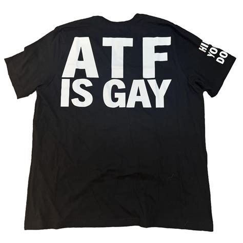 100% Cotton Men's or Women's ATF is Gay Pride Tee Hide Your Dogs Sleeve ...
